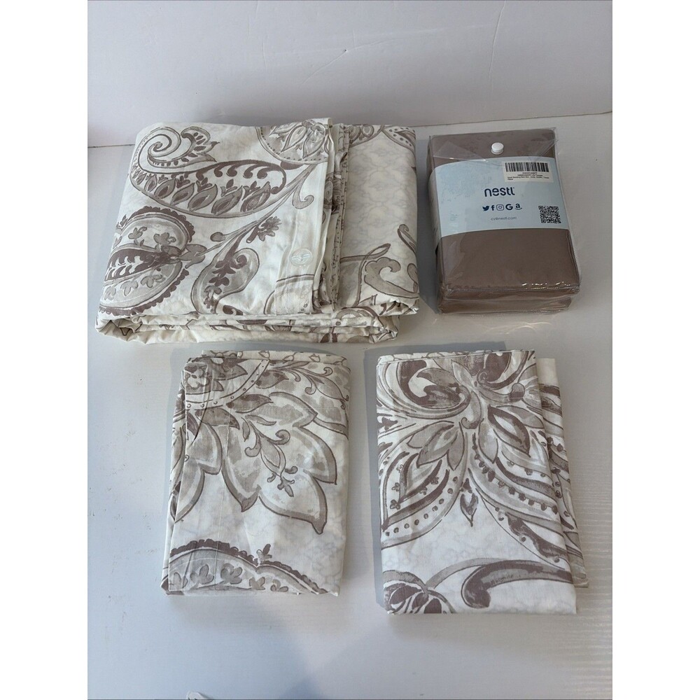 Duvet King Size Bennett Taupe Set Levtex Home New